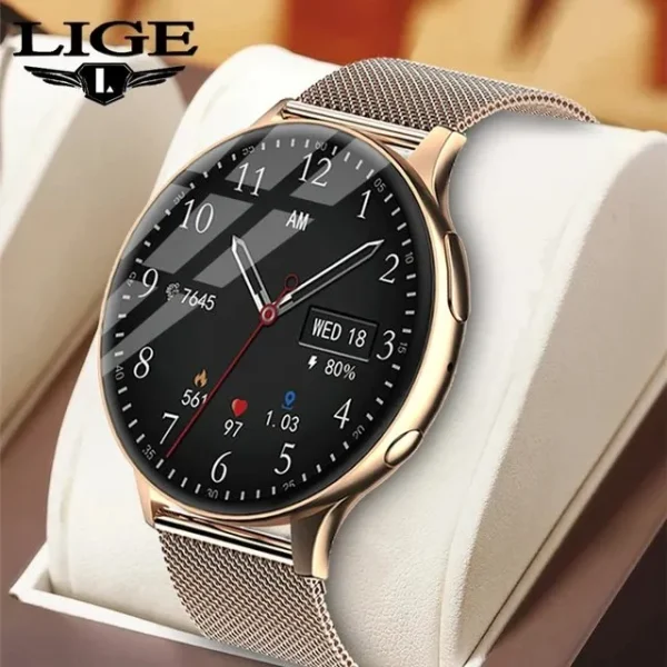 Latest Temperature Bluetooth calling Smartwatch MX15 Golden