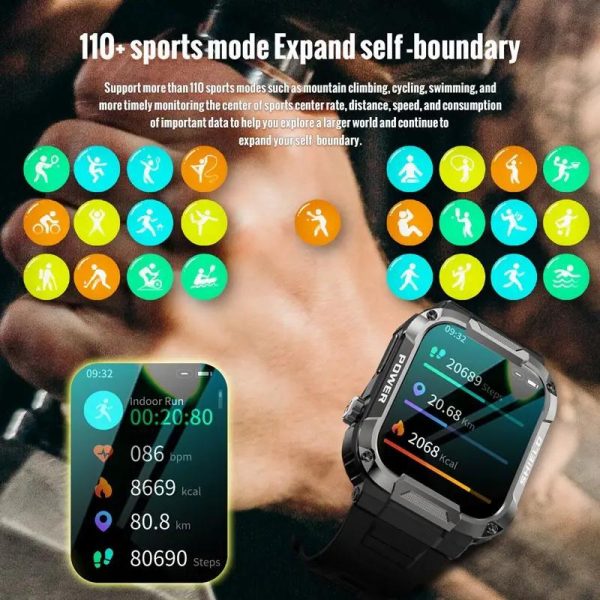 LEMFO MK66 - Military Grade Rugged Waterproof Smartwatch - Image 3