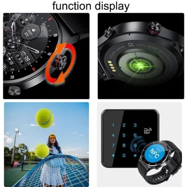 LIGE 1.32 inch ECG+PPG AMOLED Display Rotating Button Fitness Running Bluetooth Call Message Reminder Smart Watch (WB-0382) - Image 5