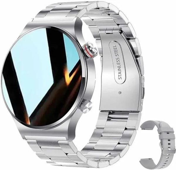 LIGE 1.32 inch ECG+PPG AMOLED Display Rotating Button Fitness Running Bluetooth Call Message Reminder Smart Watch (WB-0382) - Silver - Image 2