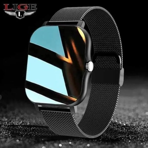 LIGE Full Touch Bluetooth Calling Multifunctional Smartwatch (GT20 Black)