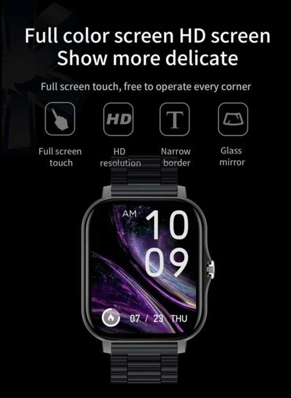 LIGE Full Touch Bluetooth Calling Multifunctional Smartwatch GT20 V2.0 Silver - Image 3