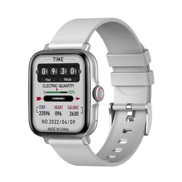 LIGE 1.7″ Full Touch Screen Call Dial Answer Messages Push Heart Rate Smartwatch (GT30 - Silver) - Image 3