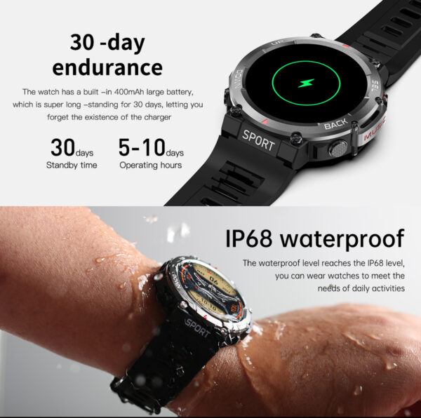 Black LEMFO LEM33 Robust Smart Watch - Image 2